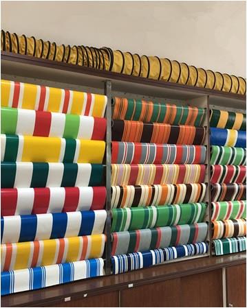 PVC color striped mesh cloth